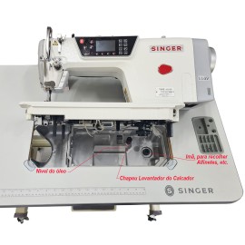 Máquina De Costura Reta Eletrônica Singer 154S-20CG Motor Direct Drive Completa com Mesa