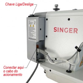 Máquina De Costura Industrial Reta Singer 114G-20CF Com Corte De Linha Automático E Motor Direct Drive